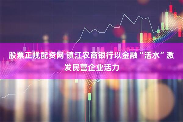 股票正规配资网 镇江农商银行以金融“活水”激发民营企业活力
