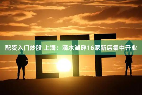 配资入门炒股 上海：滴水湖畔16家新店集中开业