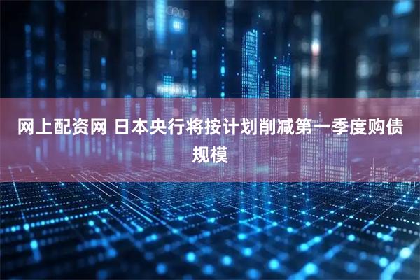 网上配资网 日本央行将按计划削减第一季度购债规模